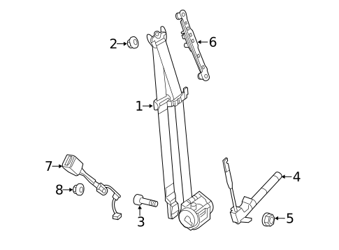 Seat Belt for 2015 Chrysler 200 #1