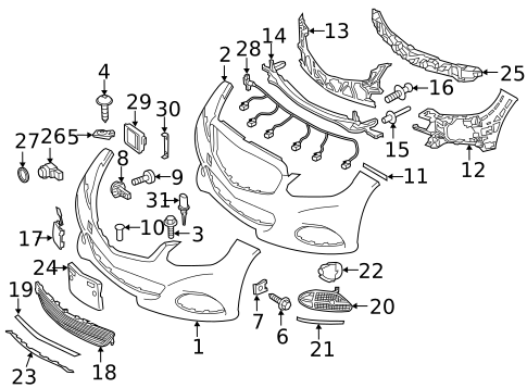 Bumper & Components - Front for 2016 Mercedes-Benz E350 #0