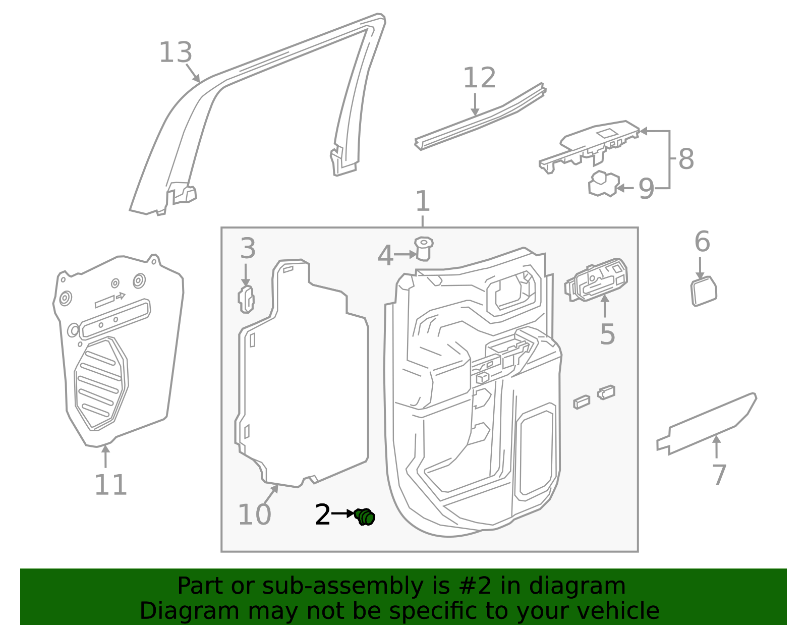 2019-2026 GM Door Interior Trim Panel Retainer 11603816 GM ...