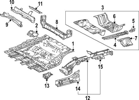 Rear Floor & Rails for 2024 Lexus RZ300e #0