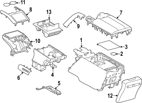 Rear Console for 2025 Lexus LX700h #0