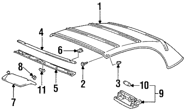 259386101 - : Headliner Retainer for Toyota Image