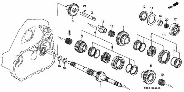 MT Mainshaft for 1990 Acura Integra #0