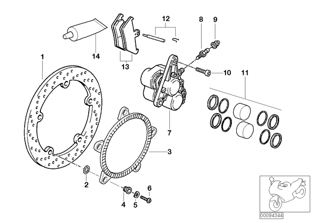 34112338232 - : Brake Disk - D=320-5.0mm for BMW-Motorrad Image