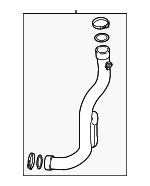 80A145673P - : Inter-Cooler Hose for Audi: Q5, Q5 PHEV Image