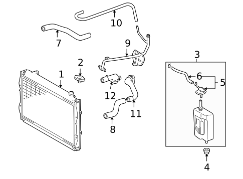 Radiator & Components for 1999 Toyota 4Runner #0