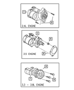 R4686045AD - : Engine Starter, Remanufactured for Mopar Image