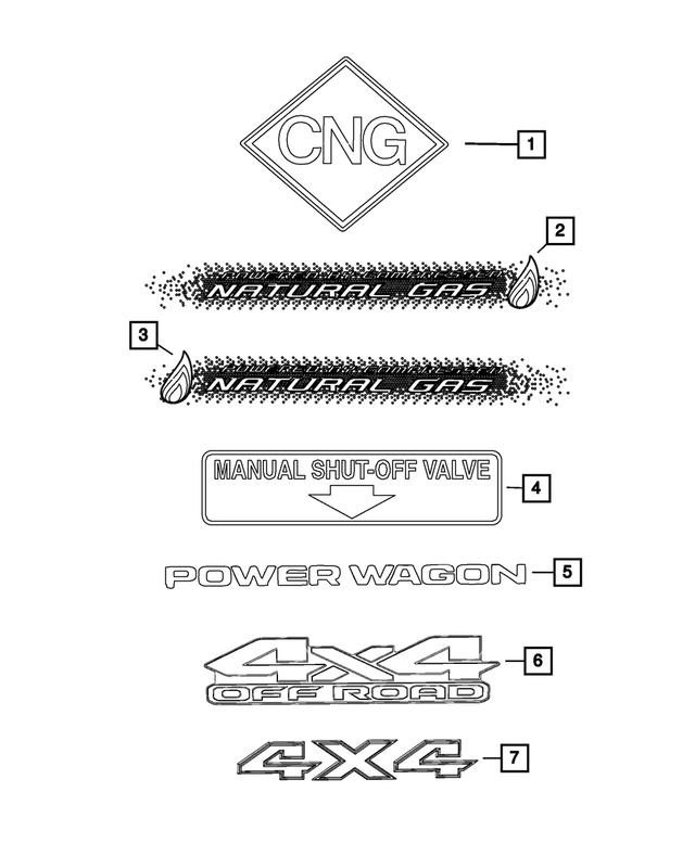 6GA56AXRAA - : Tailgate Decal for Mopar Image
