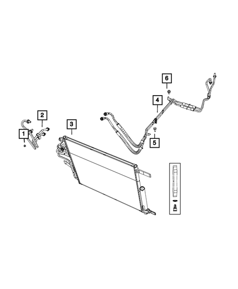 Transmission Oil Cooler and Lines for 2021 Ram 1500 #0