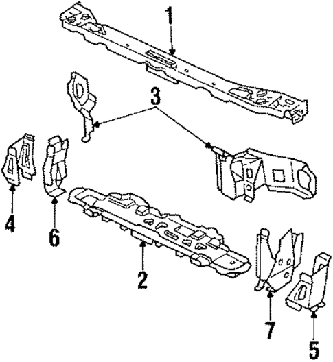 Radiator Support for 1985 Oldsmobile Calais #0
