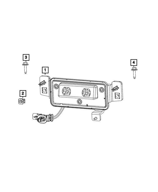 68338768AD - Electrical: Rear Fog Lamp, Right for Mopar Image