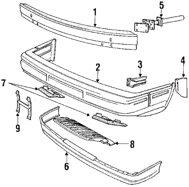 1369623 - Body: Face Bar for Volvo: 740, 940, 960 Image