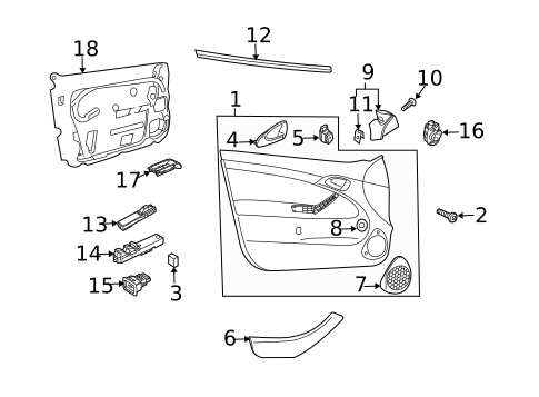 Front Door for 2007 Saab 9-3 #1