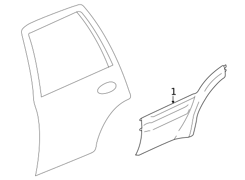 Exterior Trim - Rear Door for 2004 Buick Rainier #0