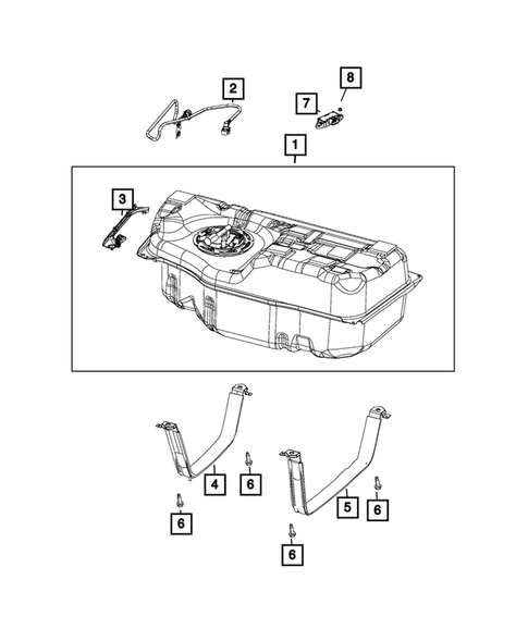 Fuel Tank for 2025 Chrysler Pacifica #1