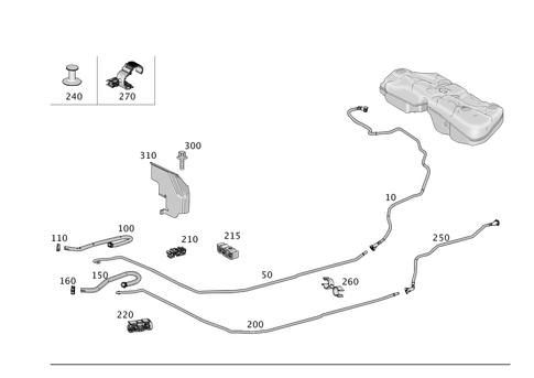 Fuel Lines, Diesel Vehicle for 2015 Mercedes-Benz ML250 #0