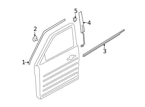 Exterior Trim - Front Door for 2011 Ford Flex #0