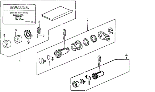 Key Cylinder Kit for 1992 Acura Integra #0