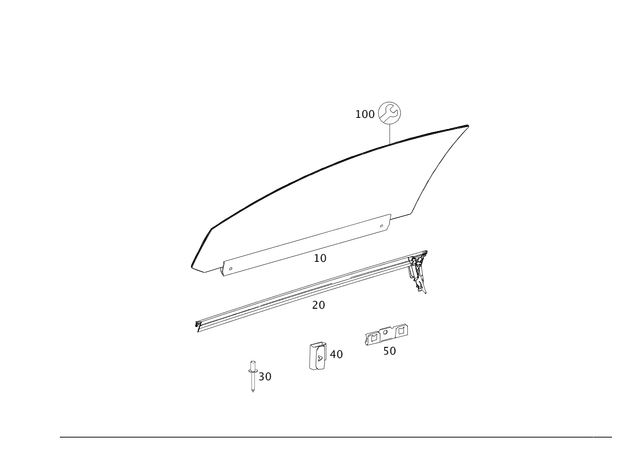 9919070 - Front Doors: Clamp for Mercedes-Benz: CL550, CL600, CL63 AMG, CL65 AMG Image image