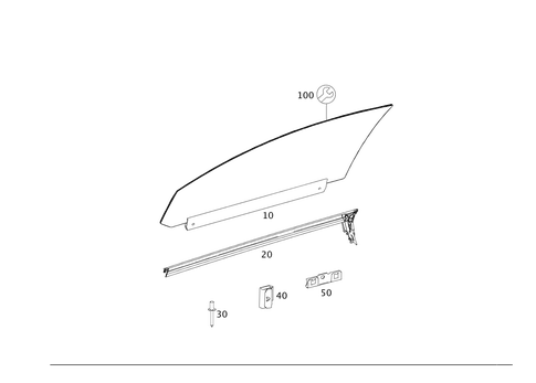 Front Door Windows for 2006 Mercedes-Benz CL65 AMG #0