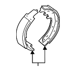 D4060CA01A - Brakes: Park Brake Shoes for Nissan: GT-R, Murano, Pathfinder, Quest Image