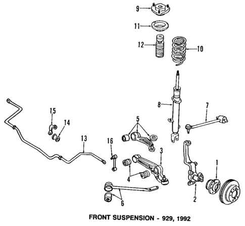 Suspension Components for 1992 Mazda 929 #0