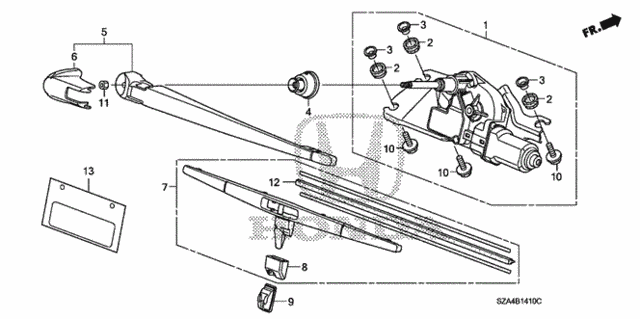 Rear Windshield Wiper for 2013 Honda Pilot #0