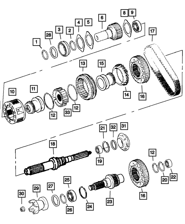 5103489AA - Transfer Case Model 273 [DH3]: Output Shaft Bearing for Mopar Image