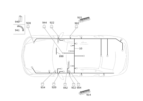 Frame Floor System Main Wiring Harness for 2010 Mercedes-Benz C350 #0