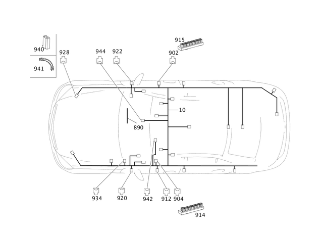 45468240 - Interior Equipment: Distributor Block for Mercedes-Benz: C250, C300, C350, C63 AMG, E250, E350, E550, E63 AMG, GLK250, GLK350 Image