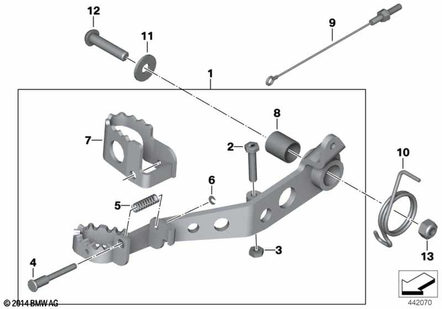 35217692671 - Pedals: Brake Pedal -  for BMW-Motorrad Image