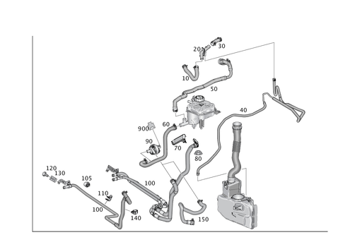 Heating Water Line for 2019 Mercedes-Benz GLE400 #0