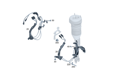 Front Axle Wiring for 2022 Mercedes-Benz EQS AMG #0