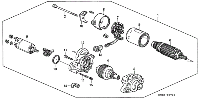 Starter Motor (Mitsuba) for 1993 Honda Accord #0