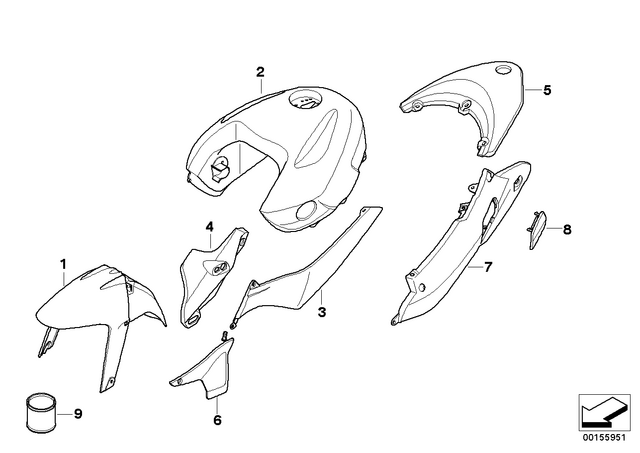 46637697214 - : Cover Right               for BMW-Motorrad Image