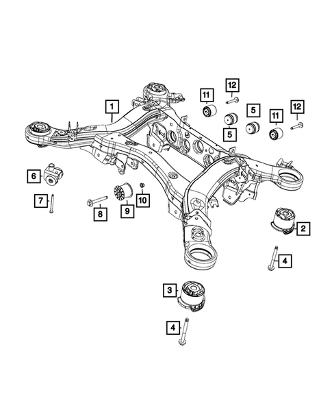Rear Suspension and Cradle for 2017 Dodge Durango #1