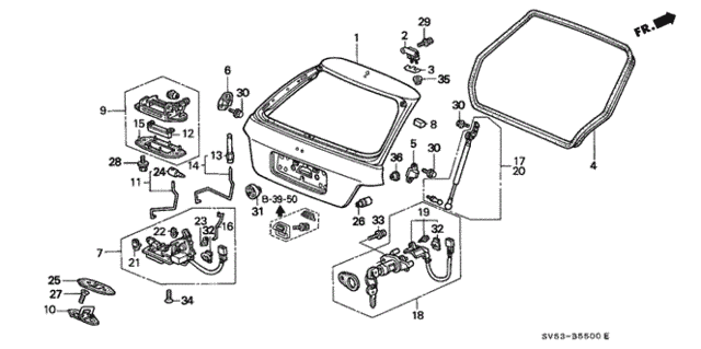 Tailgate for 1995 Honda Accord #0