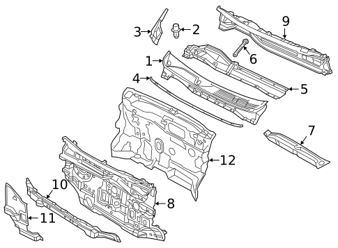 Cowl for 2017 Chevrolet City Express #0