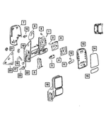 68042988AA - Doors, Door Mirrors and Related Parts: Outside Rearview Mirror, Right for Mopar Image