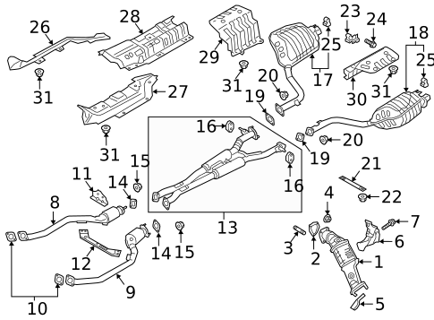 Exhaust Manifold for 2019 Kia K900 #0