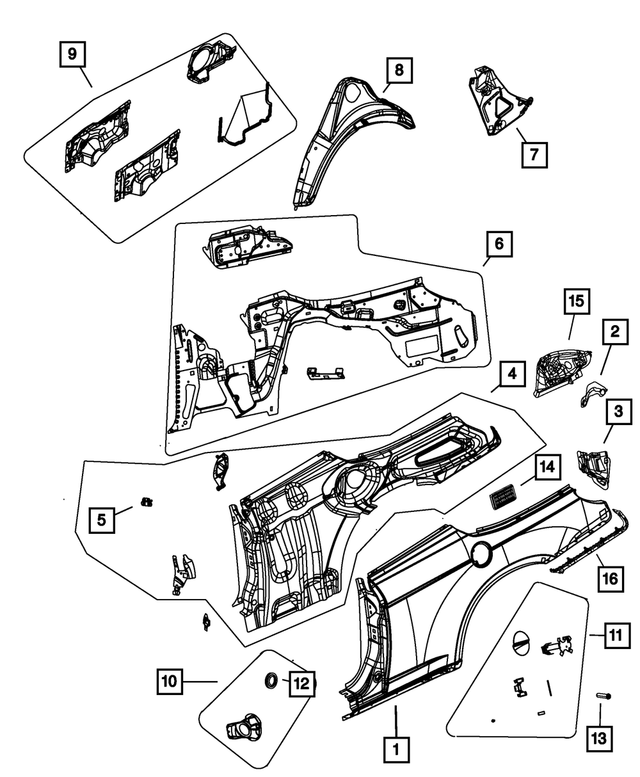 4389883AD - : Water Shield, Left for Mopar Image