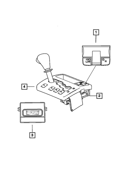 Gearshift Controls and Related Parts for 2010 Jeep Commander #0