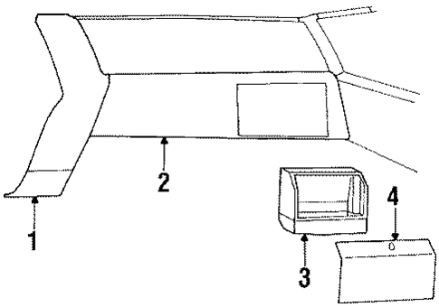 Quarter Panel Trim for 1984 Chevrolet Impala #1