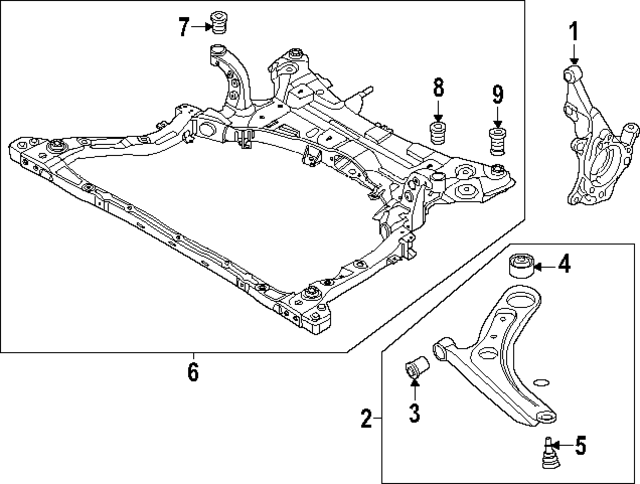 62405GG000 - : Engine Cradle for Kia Image