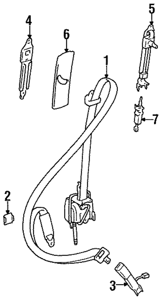 7321050121B0 - : Seat Belt Lap And Shoulder Belt for Lexus Image