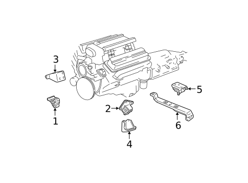 Engine & Trans Mounting for 1993 Chevrolet Camaro #0