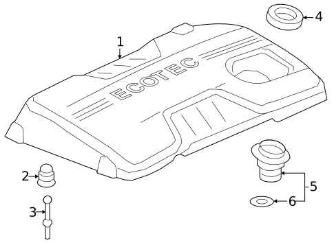 Engine Appearance Cover for 2008 Saturn Aura #0
