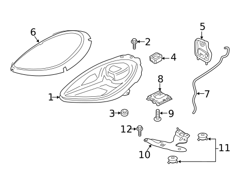Headlamp Components for 2019 Porsche Macan #1