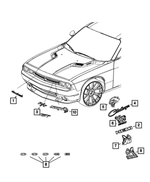 68394593AC - Exterior Ornamentation: Challenger Nameplate for Mopar Image image