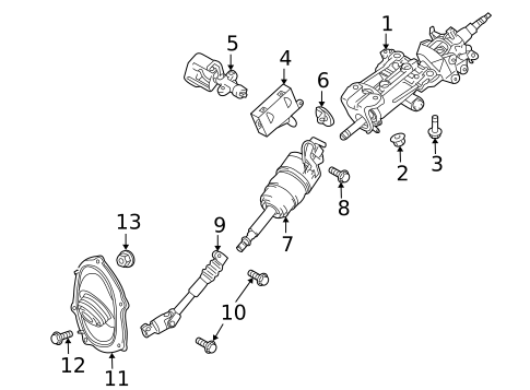 Steering Column Assembly for 2017 Lexus LX570 #0
